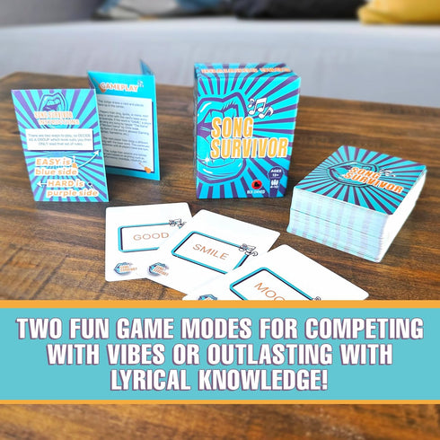 13+ Doin' The Most - Song Survivor: The Ultimate Party Card Game for Music Lovers. Portable Games to Sing, Mimic & Win