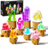 CUBIMANA 9 Pack Easter Party Favor Mineral Mini Building Set with LED