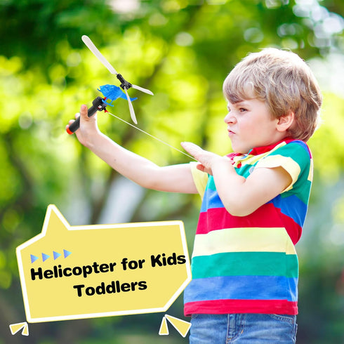 12 Pack Flying Toy Hand Helicopter - Plastic Flying Planes for Kids Outdoor Party Favors, Birthday Gift, Random Color
