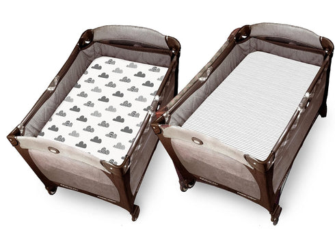 100% Organic Cotton Fitted Sheets for Graco Pack n Play, Babyletto, Pamo Babe, Hiccapop, Dream on Me, Evenflo, Baby