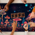 TCG Playmat Board Game Mat, Plus 50 Pcs Card Sleeves, 24 x 14 Neon Mushroom Game Mousepad with Soft Surface