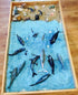 Sharks Figures Sea Animals Whale Toys Set, Ocean Animal Action Figures, 12 PCS for Kids Bath, Beach, and Parties