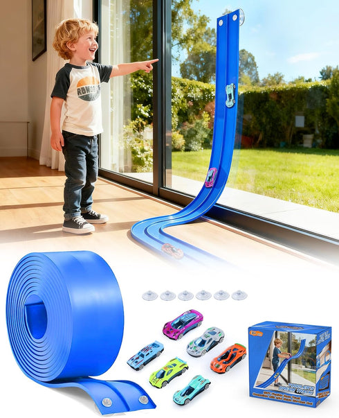 15 Ft Flexible Car Tracks for Kids Age 3 Up, Race Track
