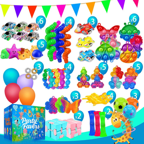 nobasco 8-12 4-8, 240 Pack Party Favors for Kids Fidget Toys for Adults, Christmas Stocking Stuffers Goodie Bags School