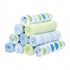 Set Set-Pack 20, Spasilk Washcloth Wipes For Newborn Boys And Girls, Soft Terry Washcloth Of Blue Dot