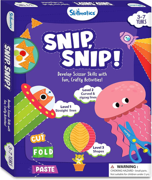 Skillmatics Art & Craft Activity Kit for Toddlers, Scissor Skills Practice, Gifts for Ages 3-7, Travel Toys