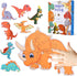 BEESTECH Beginner Dinosaur Puzzles, 8 Pack Educational Jigsaw Puzzles for 2-4 Year Old Toddlers with Dinosaur World Map