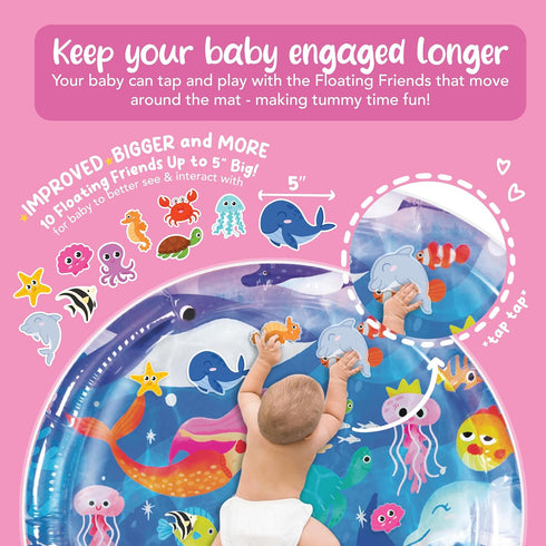 Tummy Tummy 3 KooKooBaby Time Water Mat for Babies - Xtra Large Sensory Baby Water Mat for Time & Motor Development
