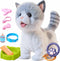 OR OR TU Walking Toy Cat with Remote Control Leash, Plush Cat