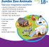 Jumbo Zoo Animals I Monkey, Penguin, Zebra, Polar Bear, Hippo, 5 Animals, Ages 2+ by Learning Resources