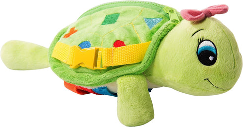 Buckle Toys Belle Turtle Stuffed Animal Montessori Toys for Toddlers 1-3, Travel Essentials for Kids
