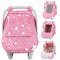 Car Seat Cover Baby Girls Boys, Soft Flannel Infant Carseat Cover with