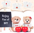 6 Pcs Sublimation Stuffed Bear Shirt Clothes - Fit 8-12 Inch Stuffed Animal Blank Plush Bear T-Shirts for DIY