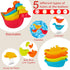 BeneFine Kids,12 Baby Bath Toys for PCS Mold Free Bath Toys for Toddlers with Floating Boats,Watering Can,Floating
