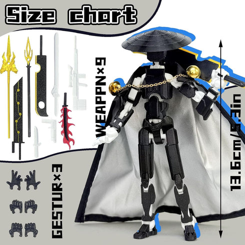 SGYYSG T13 Figures,T-13 13 3D Action-Packed Playtime,5.2 Inch, Assembly Completed Action Action Figure, Robo Printed