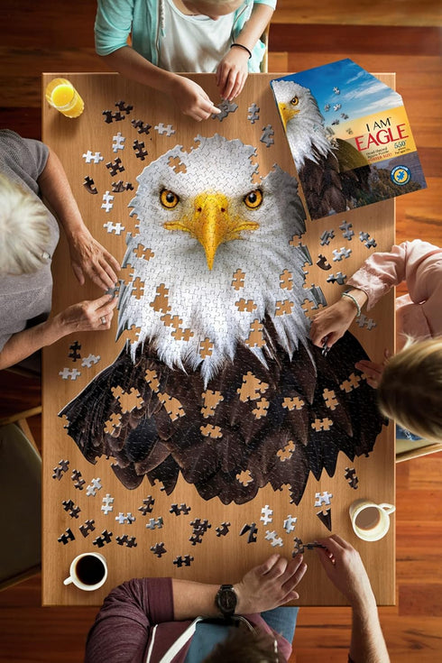 Madd Capp Puzzles - I AM Eagle - 550 Pieces Animal Shaped Jigsaw Puzzle