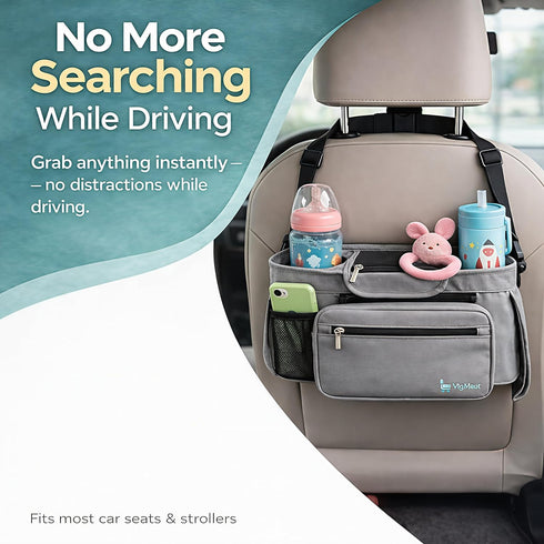 Stroller Caddy with Cup Holder Universal Waterproof Stroller Organizer with Cup Holder for Instant Access & Hands-Free