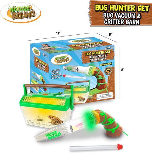 Nature Bound Bug Catcher Toy, Eco-Friendly Bug Vacuum, Complete Kit for Kids, Ages 3 to 12, Indoor/Outdoor Play, Green