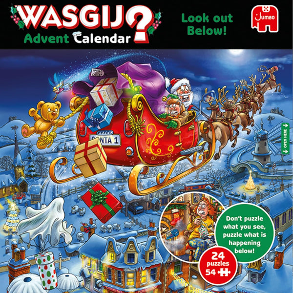 Wasgij Christmas Advent Calendar, Look Out Below! - 24 Days of Puzzles,