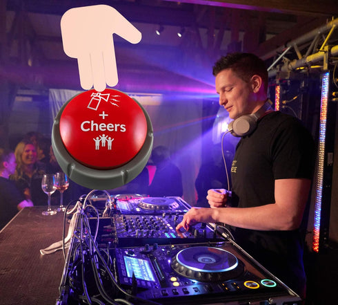Airhorn Can Sound Button with Applause and Cheers, Funny Easy Button, Noise Maker Buzzer for Office, Sporting Event