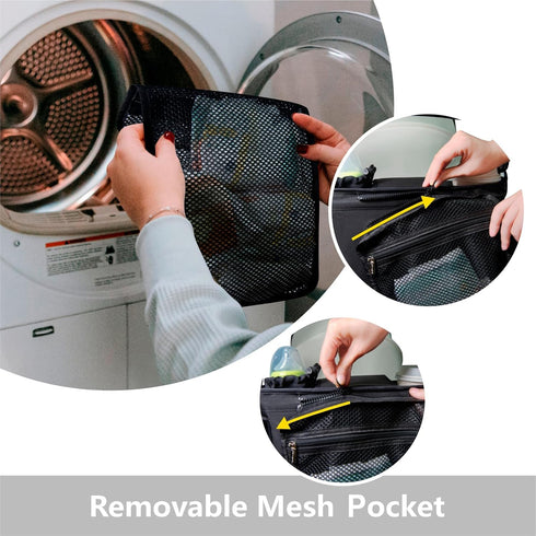 TOPDesign Universal Baby Stroller Organizer, Stroller Caddy with Detachable Mesh Bag & Heightened Insulated Cup Holders