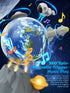 360 Playset 310 Magnetic Rotating Space Toy Musical Ball with Soft Ambient Light Spinning Rocket, Astronaut