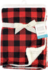 Hudson Baby Unisex Plush Mink and Sherpa Blanket, Buffalo Plaid, One Size