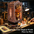 Light,3D Book Nook Kit,DIY Miniature House Kit,Dollhouse Booknook with Dust Cover & LED Wooden Bookends