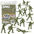 BMC Classic OD Green PLASTIC ARMY MEN - 40pc WW2 Soldier Figures Made in USA