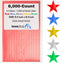 Iconikal 6,000-Count Bulk Metallic Foil Reward Stars Stickers in Blue, Red, Silver, Gold, Green