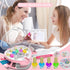 PUPPSITTY Set 7-12 Kids Nail Polish for Girls,All-in-One Nail Art Kit for Kids with Nail Dryer & DIY Decorations