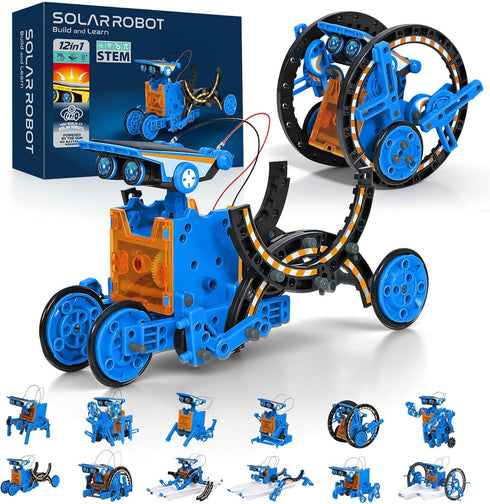 AESGOGO 12 in 1 STEM Solar Power Robot Kits Toys for Boys