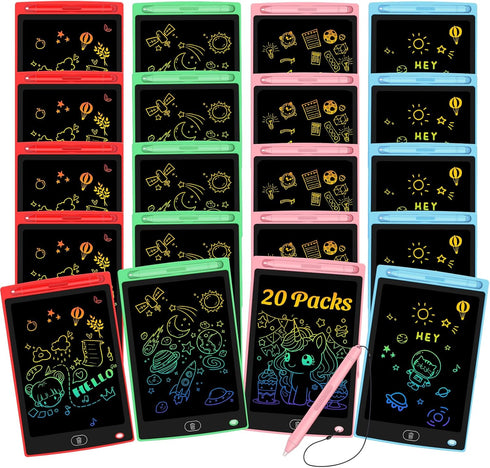 Frelswon 20 Pack LCD Writing Tablet for Kids - Erasable and Reusable Toddler