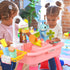 HUASHILUO 1-3 Upgraded Toddler Sand Water Table Toy with Electric Water Pump, for Toddlers Kids Sand Water