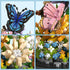 530 PCS Flower Bouquet Butterfly Building Set, Bonsai Tree Micro Bricks Kit with Dust Cover, Gift for Adults