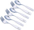 Exzact Children Flatware 6pcs - 3 x Forks, 3 x Spoons - Toddler Utensil Kids Silverware Cutlery Stainless Steel - Dishwasher Safe by Exzact