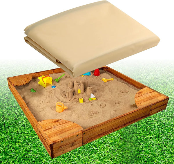 Hoypeyfiy Sandbox Sandpit Cover, Kids Sand Box Cover for Sand and Toys Protection,
