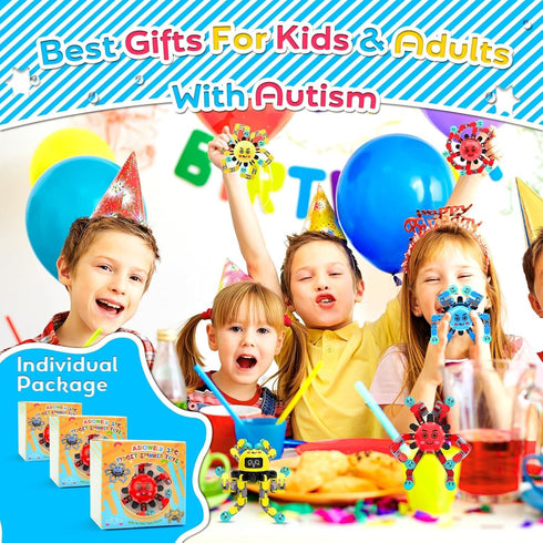 Adults,6 Transformable Fidget Spinner Toys for Kids and Pcs Sensory Toy for Boys Girl ADHD Stress Relief Toys,Fingertip