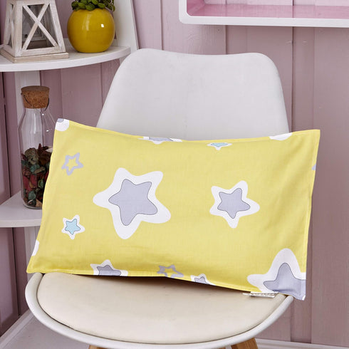 MEJU 100% 43" 59" 13" X19" Set Star Yellow Cotton Duvet Cover X + Pillowcase Bedding with Zipper Closure for Baby