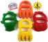 7" Set 4 Pack Matty's Toy Stop Plastic Sand Digger Scoop Claws for Sand & Beach (Red, Yellow, Orange & Green) Complete