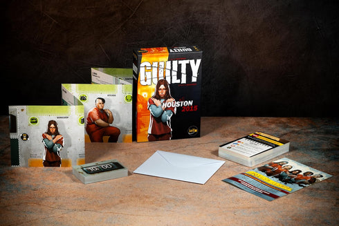 IELLO: Guilty: Houston 2015 Cooperative Board Game, Deduction Murder Investigation, Ages 18+, 1-99 Players