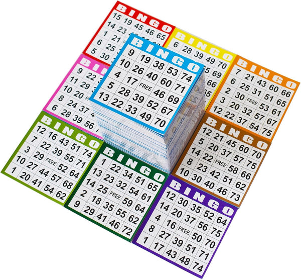 SEETOOOGAMES Bingo Paper Game Cards - 1 Card -100 Books of 10