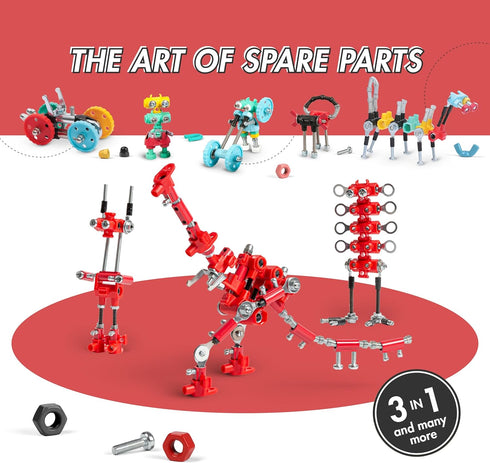 8 9 10 11 12, The Off Bits Dinosaur Robot Building Kit, Build Your Own Robot Toys T-Rex Model Kit, DIY Educational Stem