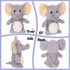 Talking Elephant Plush Toy - Hopearl Repeats What You Say Nodding Electric Interactive Buddy for Toddlers, Gray, 8''