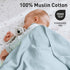 4-Pack 40 38 inches GLLQUEN BABY Muslin Swaddle Blankets for Girls Boy, Baby Blankets for Girl Boy, Newborn Receiving