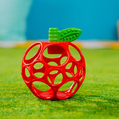 Red Apple Teether Toy from Hold My Own Collection - Easy Grasp Design, BPA Free for Newborns