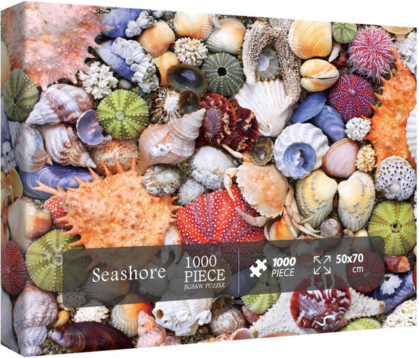 Colorful Seashell 1000 Piece Puzzle for Adults, Ocean Beach Marine Jigsaw Puzzles Hawaii