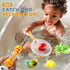 2-4 11 Set Aprilwolf Bath Toys for Kids, Magnetic Fishing Toys with Storage Bag and Light up Star, Wind Up Creatures