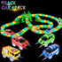 Replacement Toy Cars for Magic Tracks, Glow in The Dark, Racing Car Track Accessories with 5 LED Lights, 4 Pack
