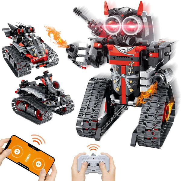 EXCOUP Remote Control Robot Building Kit for Boys 6-12, 3-in-1 STEM Remote &